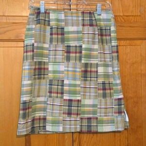 Women Cape Madras Elizabeth Maine Patchwork Mini Skirt Plaid Sze‎ 6